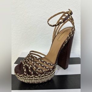 Aquazzura Cozumel Plateau 140 Heels -Size 39- NEW